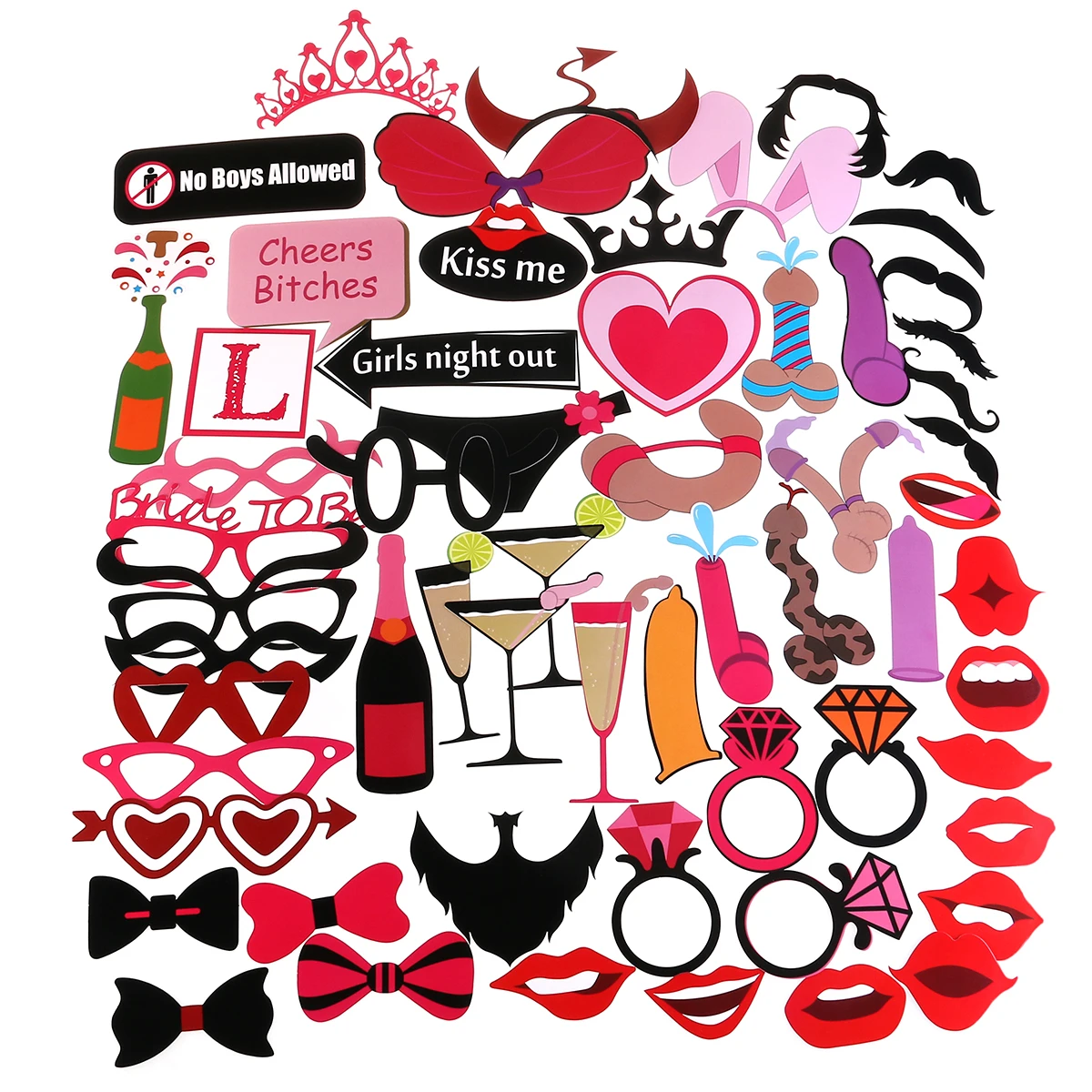 Download Gratis Gambar 60pcs Photo Booth Props For Bachelorette Party Reunions Bachelor Terkeren oleh Cikimm