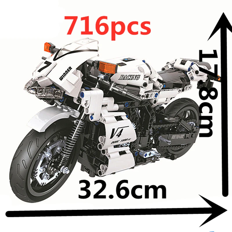 Совместимые toyedtechnic moto rcycle moto r гоночные мотоциклетные комплекты строительные блоки комплекты моделей детские кирпичные детские игрушки Halle