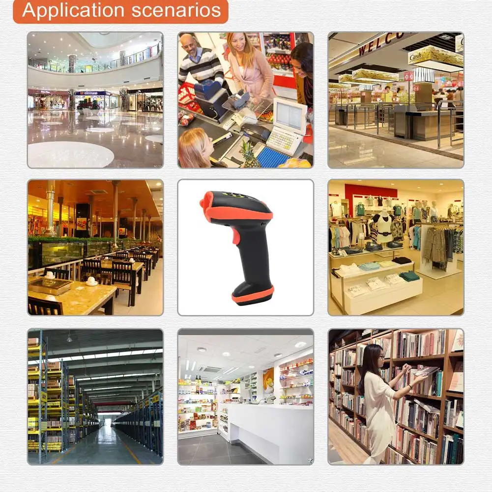 

2.4G Wireless Barcode Scanner Scanning Barcode Bar-code Reader ND998