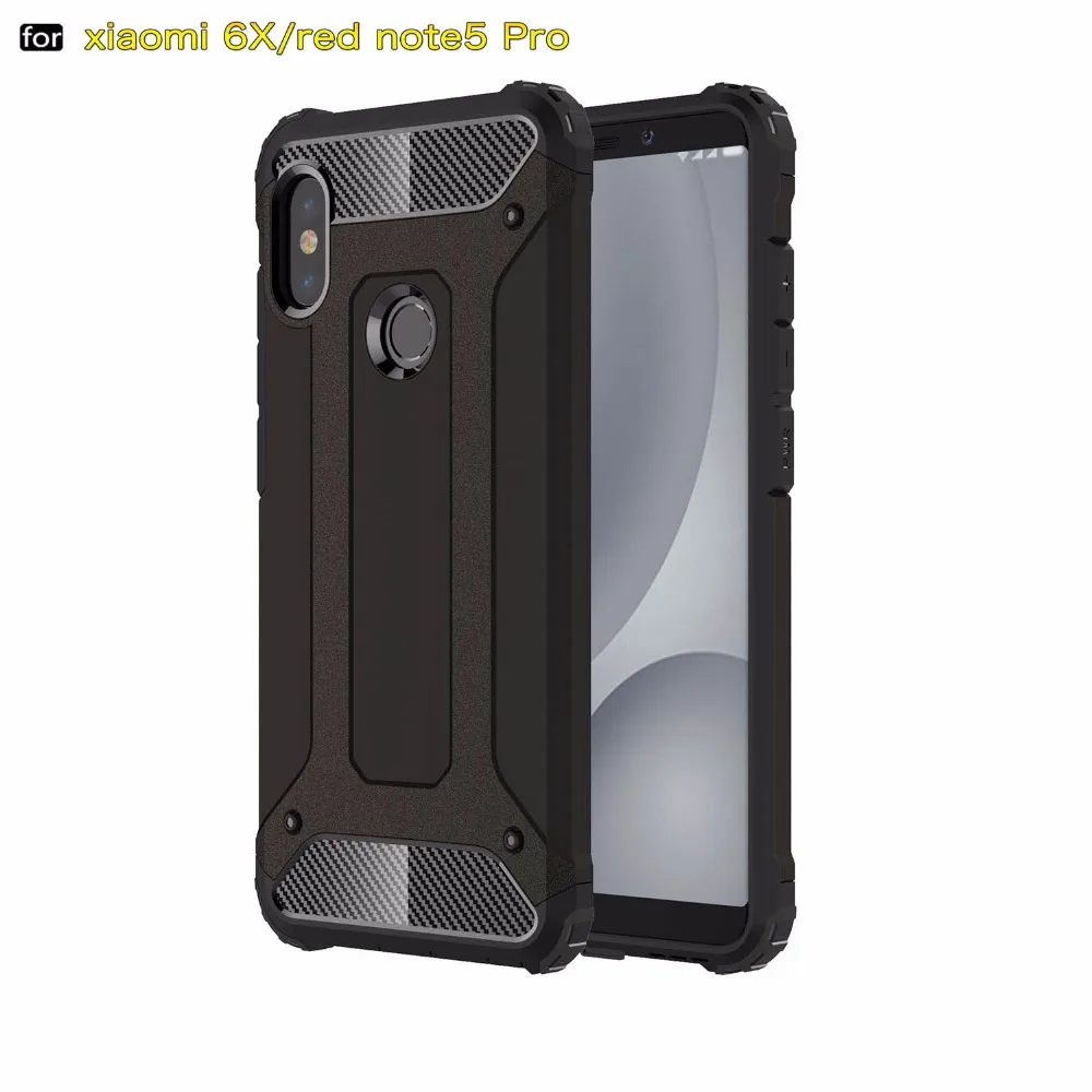 

For Xiaomi Mi 6X Case Silicone Hybrid Tough Rugged Armor Back Cover For Redmi Note 5 Pro Shockproof Capa Coque Protection Funda