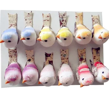 

24PCS,4CM Multicolor Artificial Foam Mini Decorative Birds,Party Decoration Bird Ornaments,Fairy Garden,scrapbooking accessories