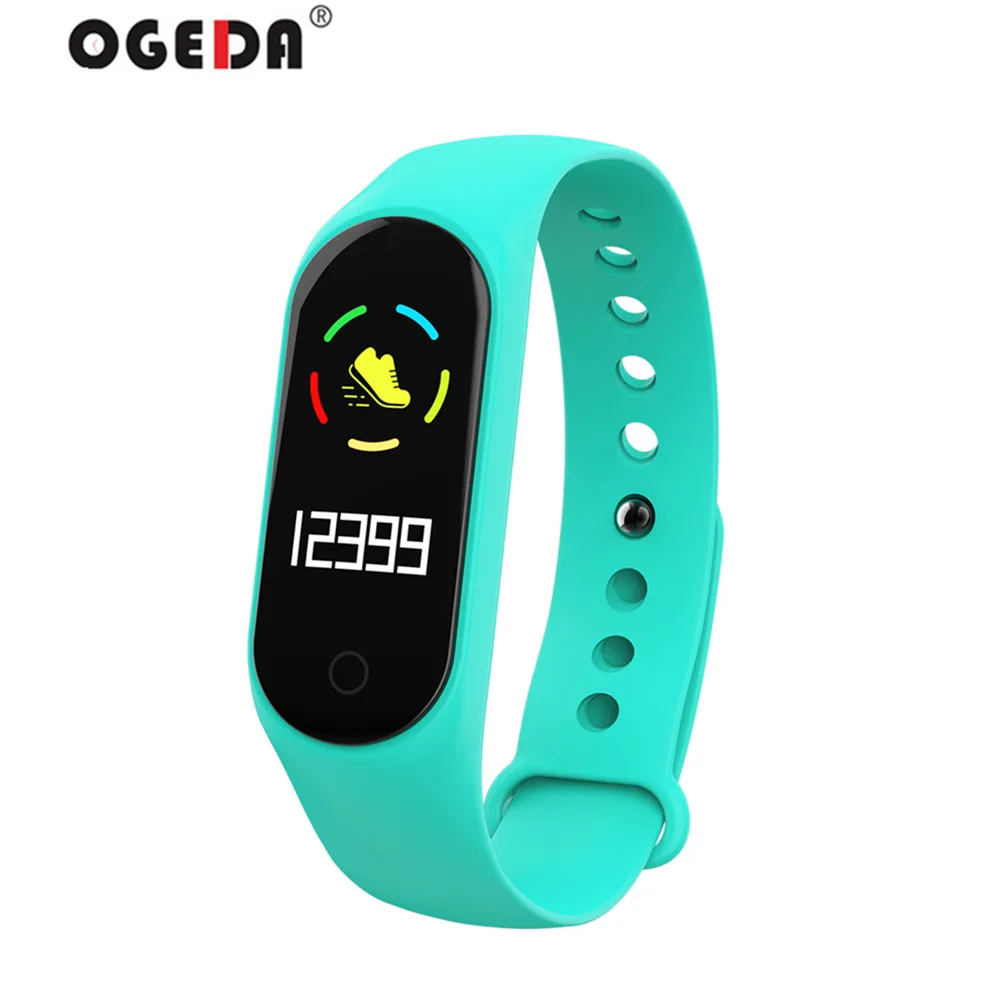 

OGEDA 2019 Sports Men Smart Watch Bluetooth M3s Backlight Fashion Top Pulse Fitness Tracker LED Digital Color Screen Waterproof