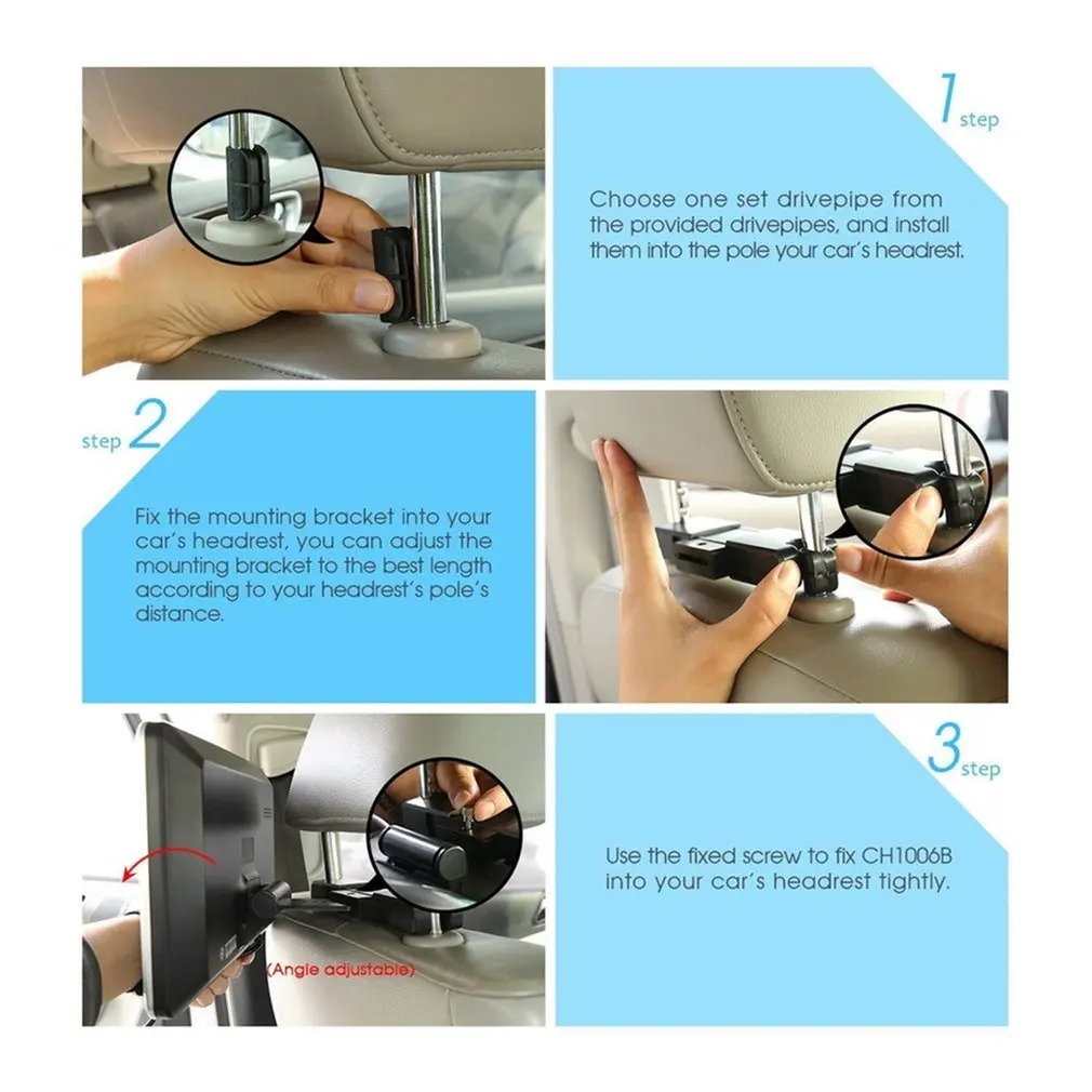 

10.1 Inch Ultra-thin Car Headrest DVD Player 1024*600 Support Power-off Memory Function with OSD Display & Remote Control