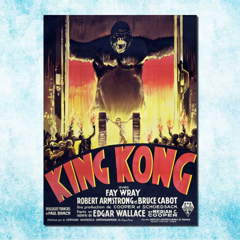 kong Skull Island King kong New Movie Art Silk Canvas