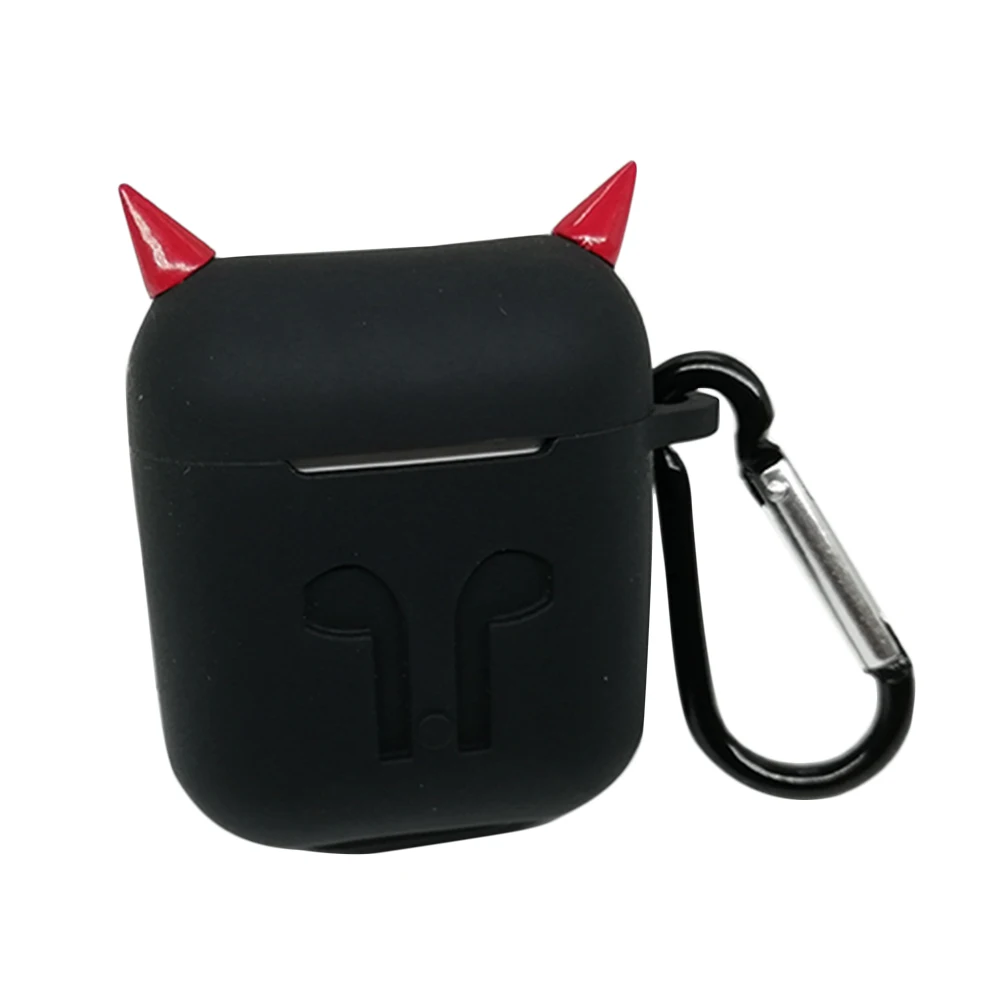 Devil Horn Protective Skin Wireless Bluetooth Box Earphone Case Solid
