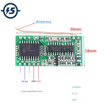 

DC 5V UART Reader RFID Wireless Module Contactless ISO14443A 13.56MHz Card
