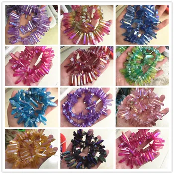 

1 String Aura Crystal Cluster Wand Point Cluster DIY Jewelry Angel Aura Titanium Crystal Stunning Rainbow Specimen Minerals