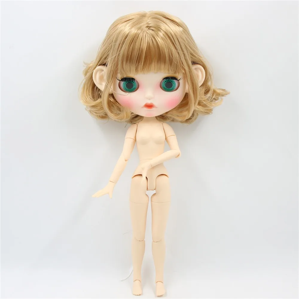 Ледяная фабрика blyth кукла 1/6 игрушка белая кожа соединение тела bjd золотые льняные волосы матовое лицо пользовательская кукла 30 см