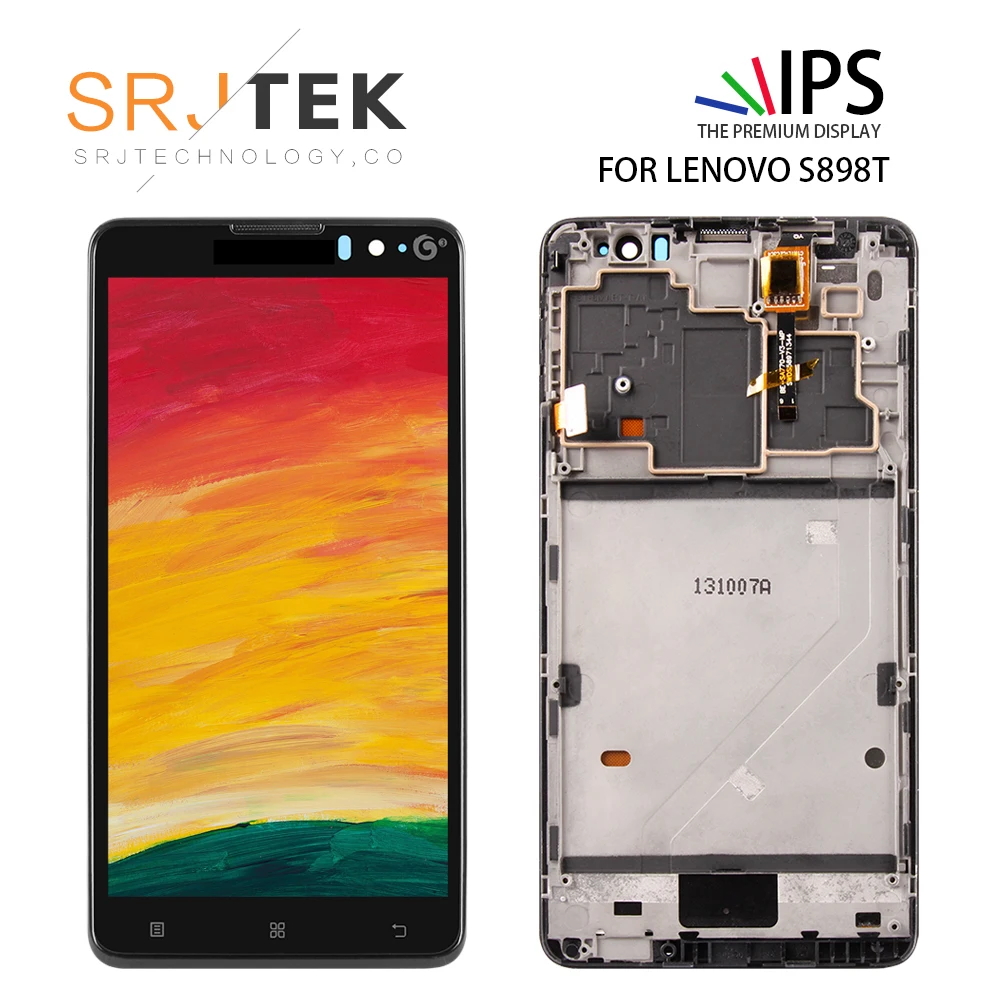 5,3 дюймов 1280x720 дисплей для lenovo S898T S898 ЖК-кодирующий преобразователь сенсорного экрана в сборе для lenovo S898T ЖК-дисплей