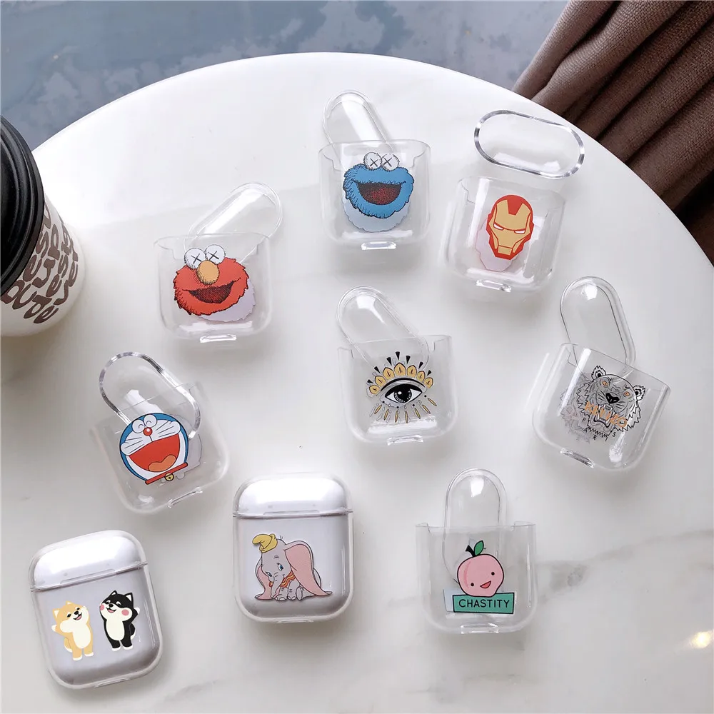 

Sesame Street Cartoon NEW Hard PC Earphone Case For Airpods1/2 Bluetooth Wireless Earphone Protective Skin Cover For AirPods Bag