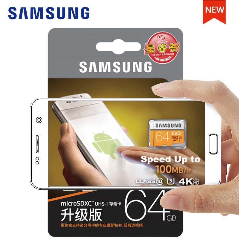 Дешевый Оригинальный SAMSUNG Micro SD карты памяти 128 ГБ EVO + плюс 256 ГБ 64 ГБ 32 ГБ 16 ГБ Class10 TFCard C10 SDHC SDXC UHS I4K для мобильного телефона