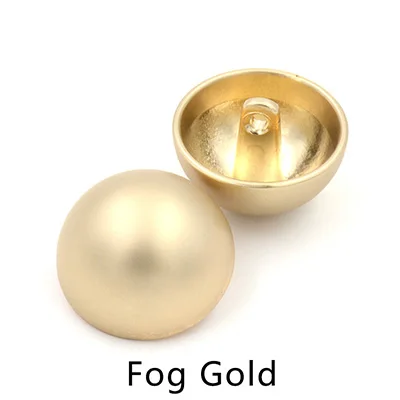 10 шт. Высокое качество металлик черный золотой гриб рубашка кнопка Экологически чистые металлические пуговицы для женщин и мужчин пальто Botones DIY E2-1 - Цвет: Fog Gold