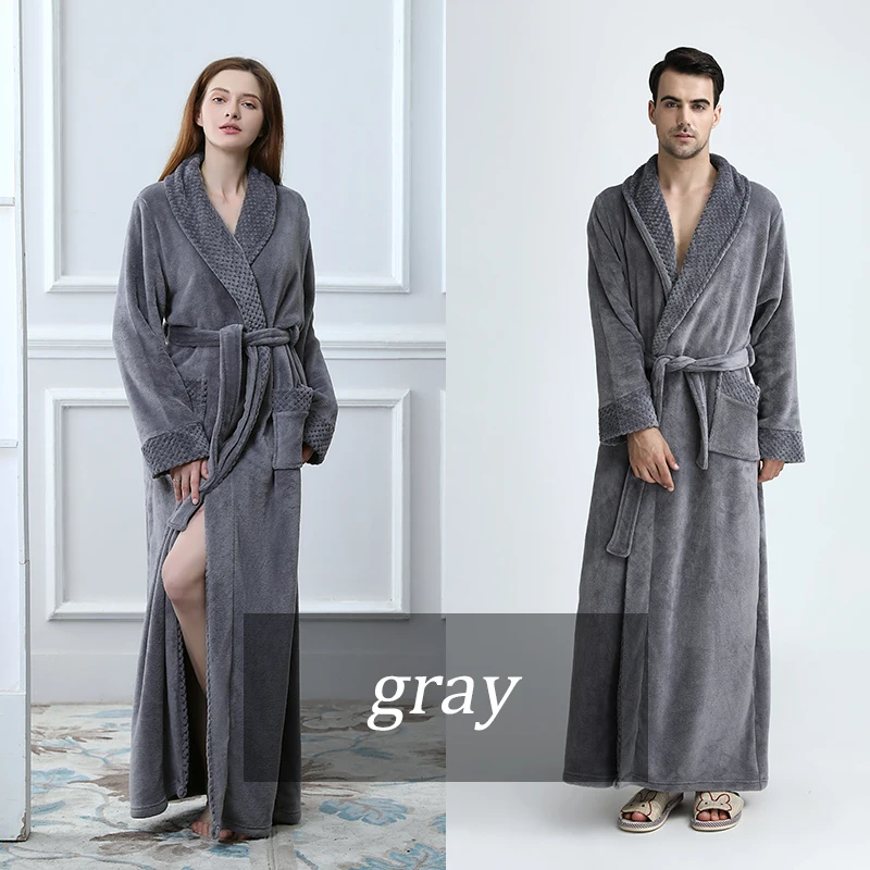 Длинный банный халат для женщин, мягкие плюшевые флисовые халаты, ночная рубашка, женские пижамы, пижамы, домашняя одежда