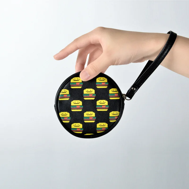 

Kiitos new product Food series fresh lovely PU leather circular coin purse