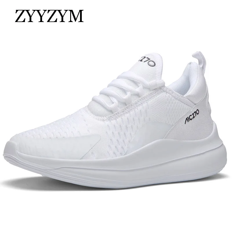 

ZYYZYM Men Fashion Sneakers Plus size 39-47 Men Casual Shoes Mesh White Spring Autumn Light Breathable Thick Men Shoes Footwarer