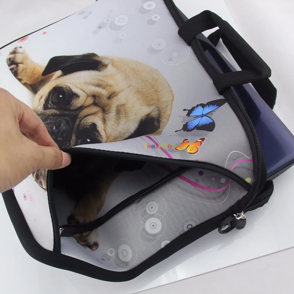 10'' 13'' 15'' 17'' Skull Neoprene Notebook sleeve Laptop Shoulder Bag Cases Handbag For Macbook HP Dell Acer Lenovo Toshiba