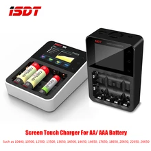 ISDT C4 8A сенсорный экран Смарт AA батарея зарядное устройство ж/USB выход для 18650 26650 RC мультироторный Квадрокоптер часть