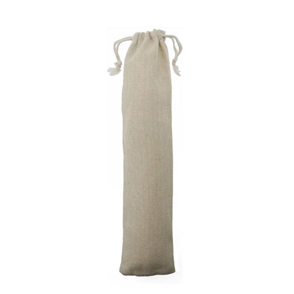 JANKNG 100-шт многоразовая соломенная сумка для металлическая соломинка столовые приборы походные палочки для еды Ложка Вилка Нож сумка для хранения Контейнер - Цвет: 100 Pcs White Bag