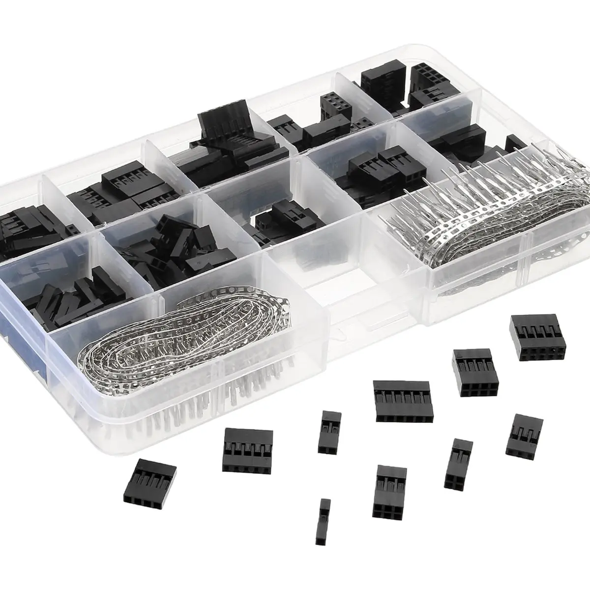610Pcs Wire Jumper Pin Header Connectors Housing Female Kit For Arduino ...