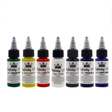 7 флакон 7 цветов тату чернила набор краски наборы боди искусство 30 мл Профессиональная Красота для перманентного макияжа краски аксессуары