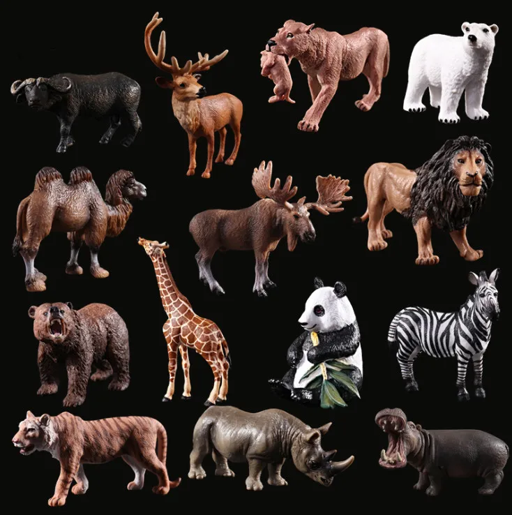 

2019 NEW Plastic Simulated Solid Wild Animal Models Emulation Action Figure Learning Educational Kids Toys for Boys Children .