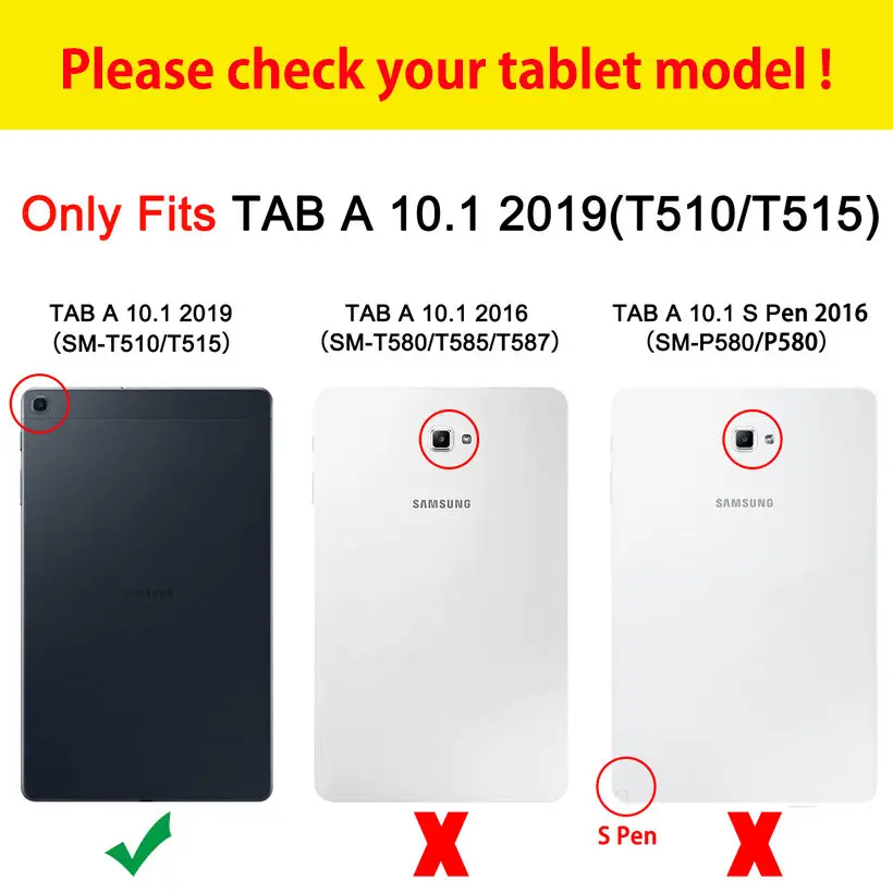 Чехол для Samsung Galaxy Tab A 10 1 2019 T510 T515 искусственная Обложка Модный чехол подставка