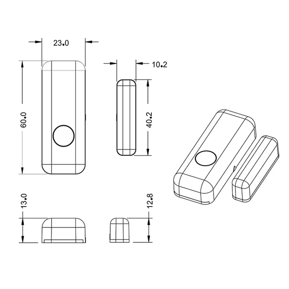 Sensor de Porta Enquanto a Janela Aberta sem Fio Sensor de Porta para Detectar a Casa da Porta Alertas de Notificação de Aplicativo de Alarme Inteligente Unidades Lotes Wifi 433mhz para Detectar a Casa da Porta 3 - 5 8 2 Cheap Sensor e detector