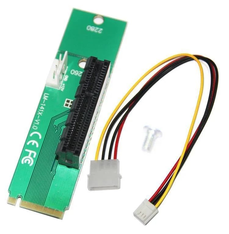  50 teile/satz M.2 NGFF SSD Männlichen PCI-e Express 4X Buchse Konverter Adapter m2