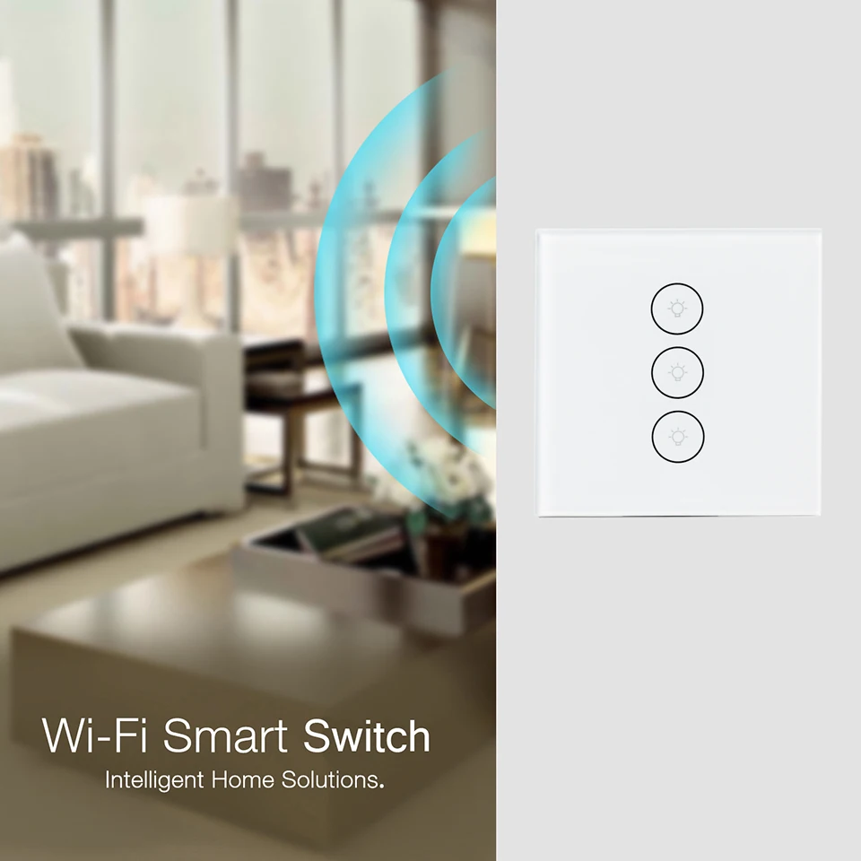 Умный дом Wifi умный настенный сенсорный переключатель Tuya умная жизнь стеклянная панель мобильное приложение дистанционное управление работа с Amazon Alexa Google Home