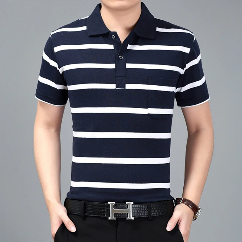 Striped Polo Shirt Men Short Sleeve Summer 2017 Mens Polo Shirt Brand