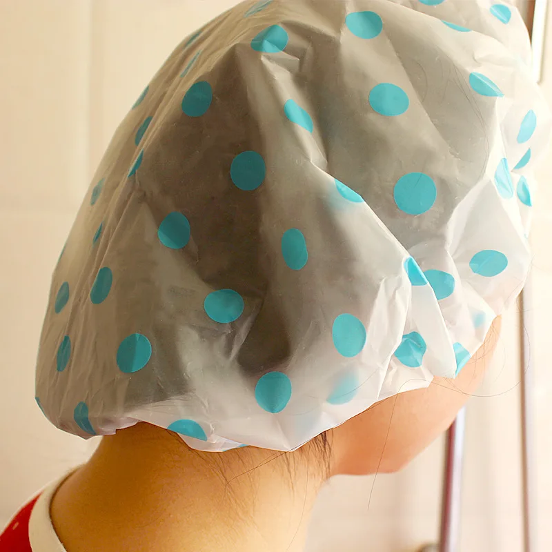 Hair Cap Shower Cap Dot Waterproof For Women Hair Bonnet For Sleeping unisex-adults-satin-nightcap-wide-brimmed-floral-men-women-sleeping-cap