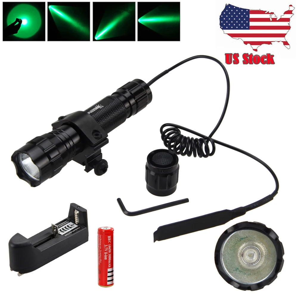 

Hunting Torch 5000Lm XML T6/Q5 LED Flashlight Tactical Light+18650 Battery+Mount+Remote Pressure Switch+Charger