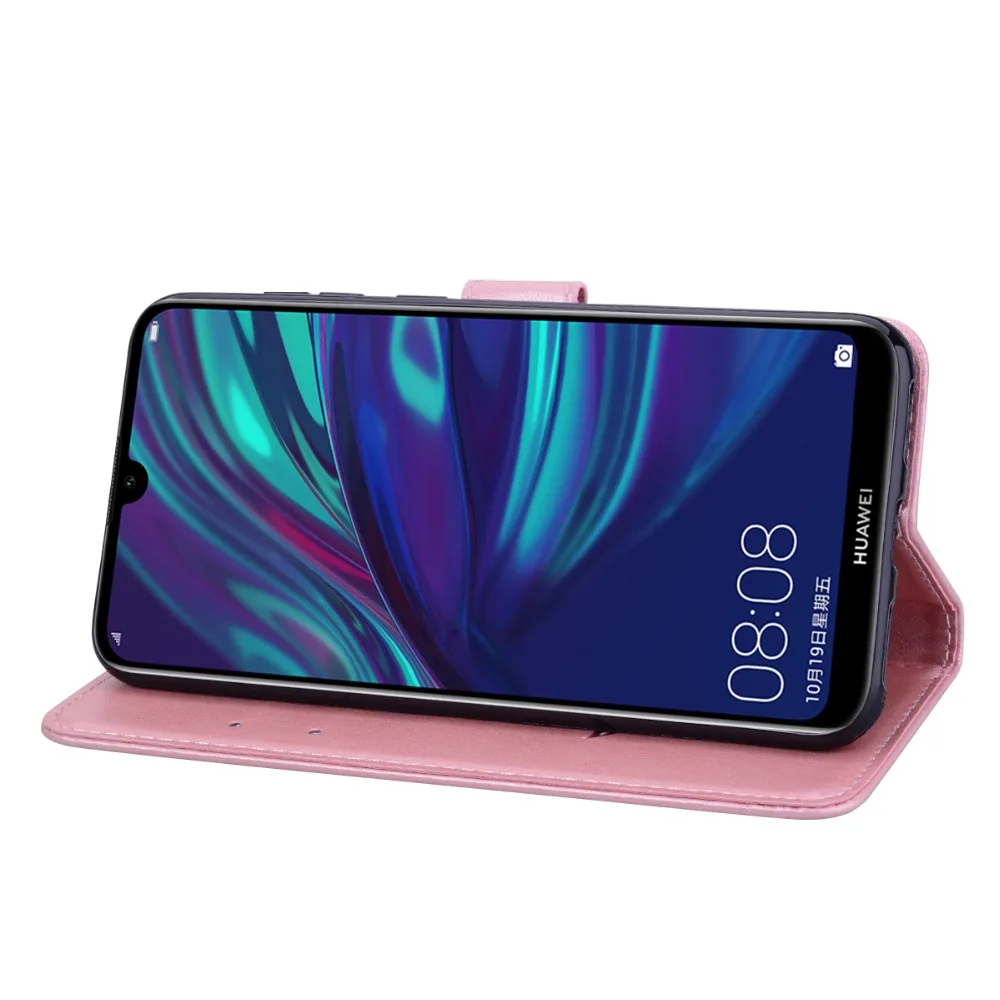 Шикарный кожаный флип чехол для Huawei Y7 Pro 2019 Y6 Prime 2018 Honor 20 10 Lite 8C 8X 8A 9X P Smart plus с