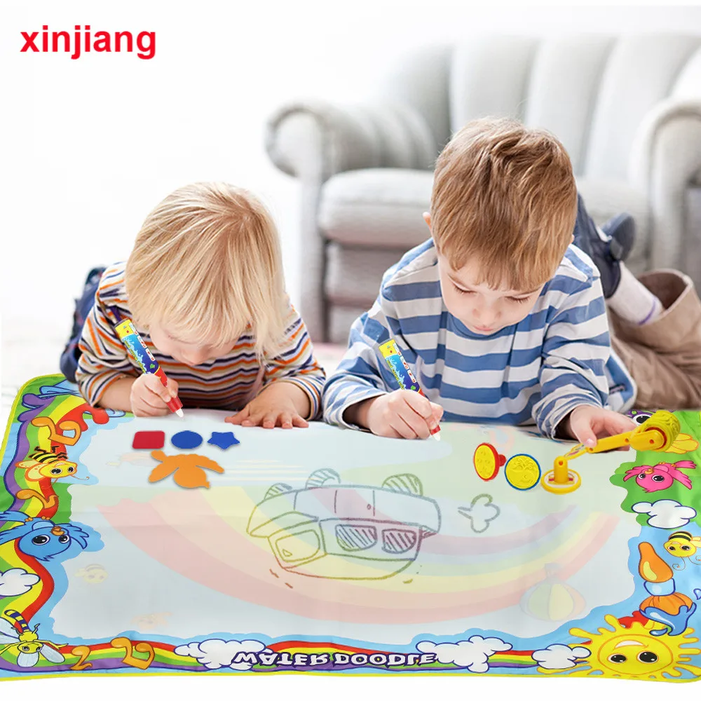 

Big Size Magic Water Drawing Board Drawing Toys with 4 Magic Pen Painting Coloring Doodle Mat For Children Education