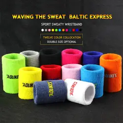 Шт. 1 шт. 11*8 см запястье Brace Поддержка Спорт браслет дышащий хлопок Sweatband для спортзала фитнес волейбол теннис рука пот группа