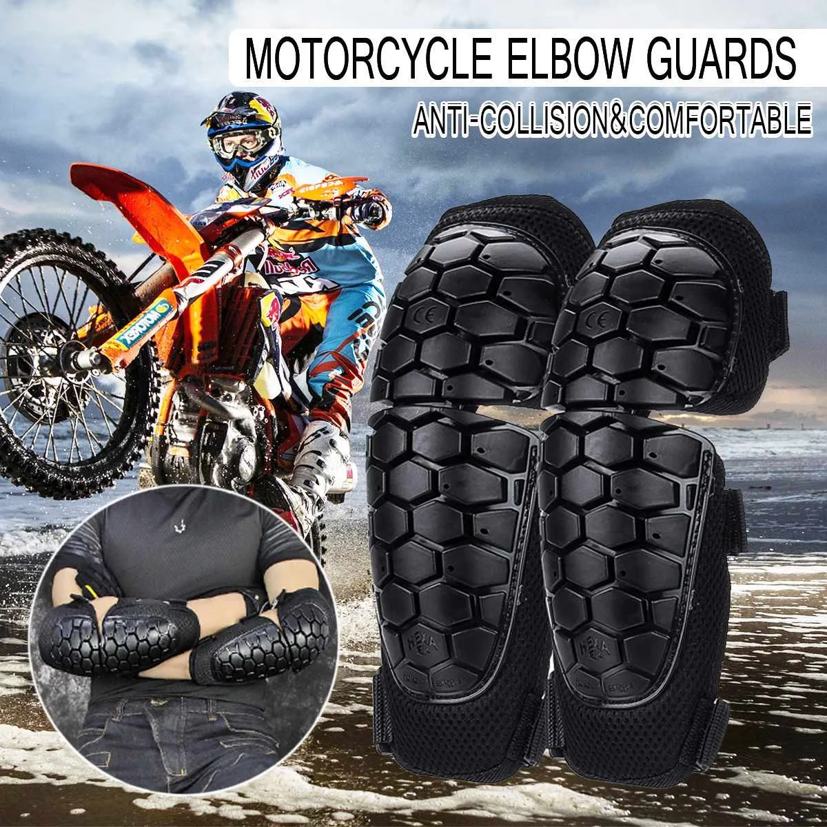 2pcs Protective Plate Knee Protector Guard Motorcycle Ski Snowboard Skating Protection Elbow Knee Pads