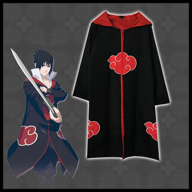 Anime Naruto Cosplay Costume Akatsuki Itachi Uchiha Hawk Sasuke