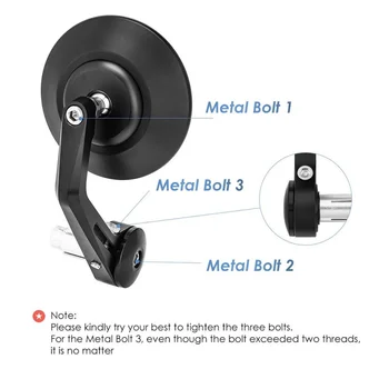 

Motorcycle CNC Round Rearview Bar End Handle Motorbike Scooters Modified Foldable Rearview Mirror