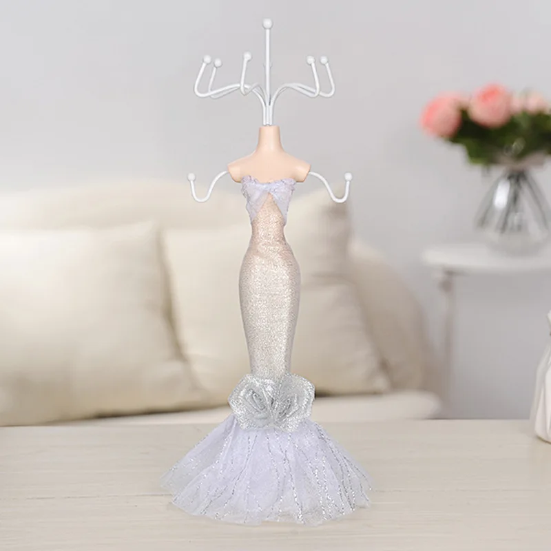  Fashion Jewelry Storage Rack Display Stand Princess Dress Model Earrings Necklace Display Stand Cre
