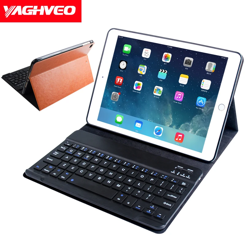 

For ipad air 2 case with bluetooth Keyboard ultra slim magnetic pu Leather auto sleep/wake up 9.7 inch For ipad A1566 A1567