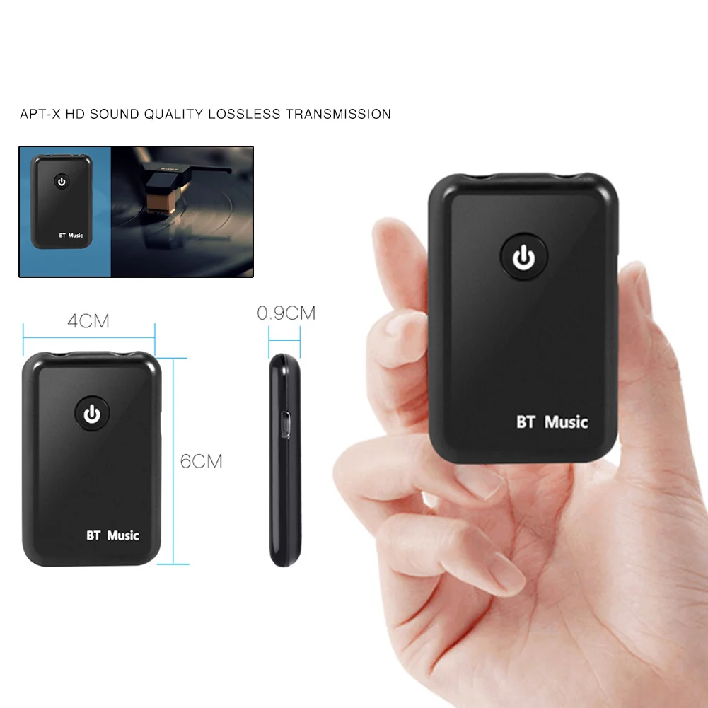 

New Bluetooth 2in1 Transmitter/Receiver Wireless 3.5mm Adapter aptX Low Latency for TV Home Sound System