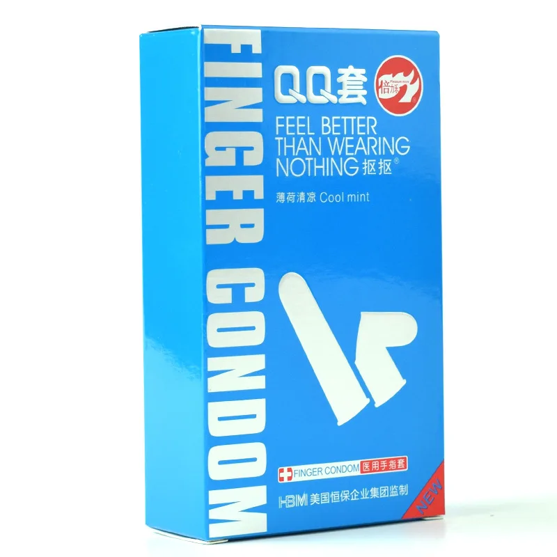 40PcsLotsCoolMintMedicalFingerCondomsUltraThinFemaleCondoms