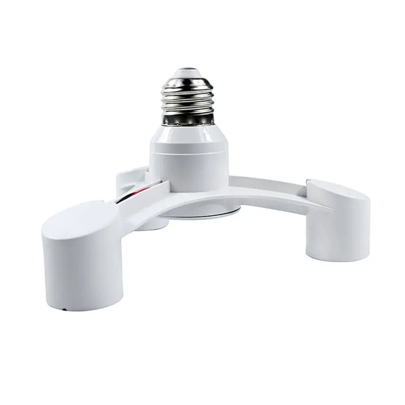 

High Quality White Color 3 In 1 E27 to E27 LED Lamp Bulbs Socket Splitter Adapter Holder For Photo Studio New