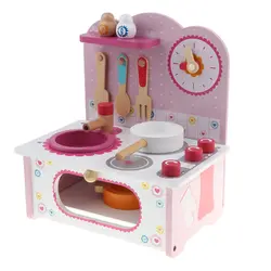 Деревянный игровой кухонный набор-детский набор для приготовления пищи и посуды