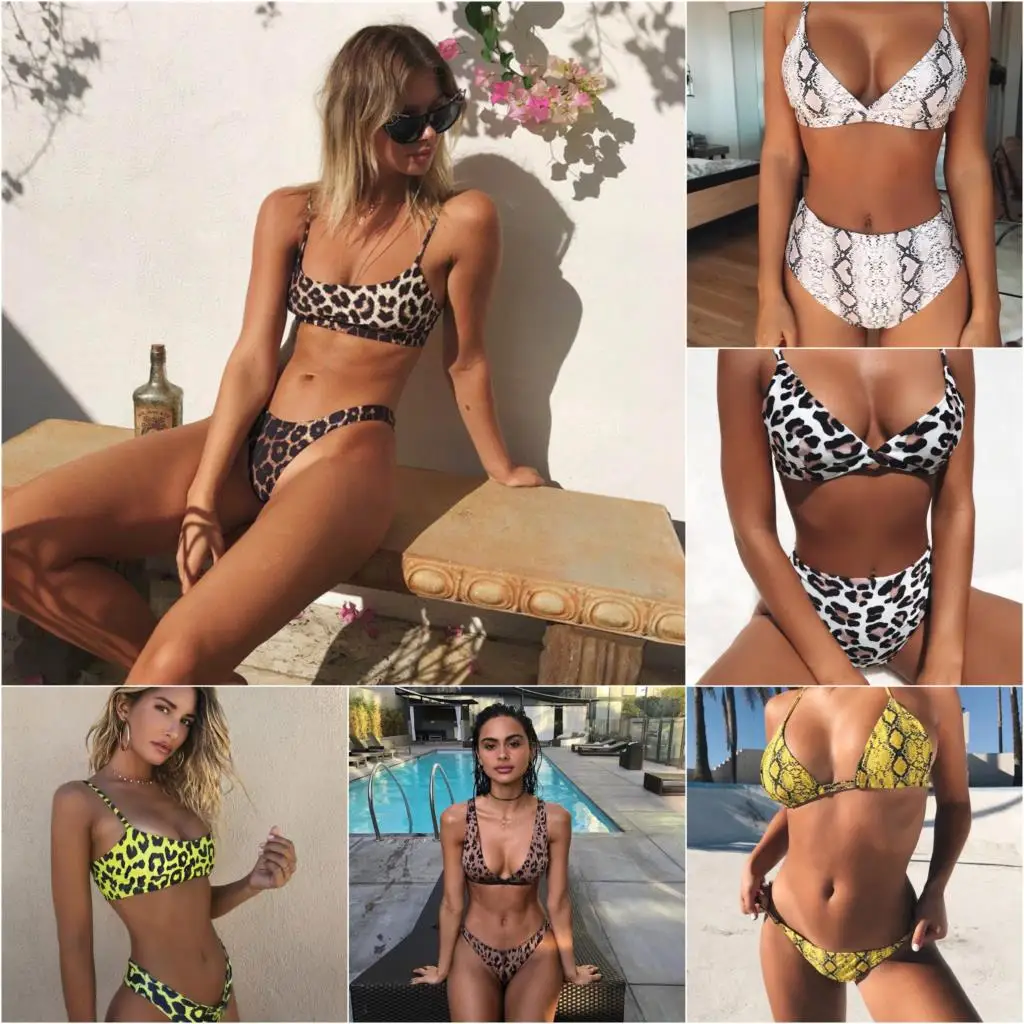 Bikinis 2018 Mujer Biquini Maillot De Bain Femme Bathing Suit Women Sexy Leopard Print Swimsuit Swimwear Bikini Push Up Bikinis 2018 Mujer Biquini Maillot De Bain Femme Bathing Suit Women Sexy Leopard Print Swimsuit Swimwear Bikini Push Up