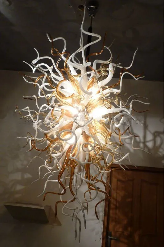 Молоко и мед ручная выдувная стеклянная люстра|hand blown glass chandelier|blown chandeliersglass chandelier