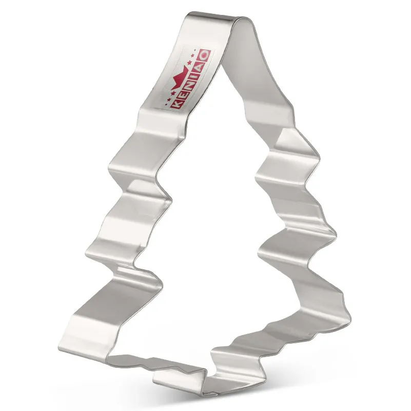 KENIAO Christmas Tree Cookie Cutter- 3 Various Size and Shap- Christmas Biscuit / Fondant / Pastry Cutter- Stainless Steel - Color: Christmas Tree-B