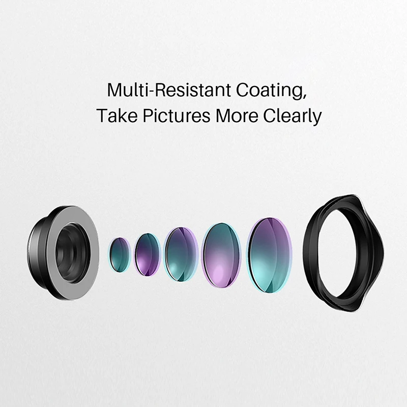 16mm 4K Wide Angle Phone lens Professinal Mobile Phone Lenses HD Camera lenses for iPhone X 8 iPad 4 Huawei Xiaomi Samsung