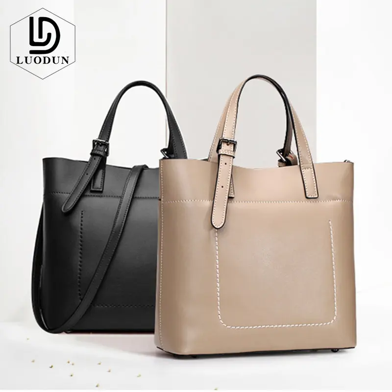 LUODUN Brand 2018 new cowhide handbag simple atmosphere ladies bag Europe and the United States fashion shoulder Messenger bag LUODUN Brand 2018 new cowhide handbag simple atmosphere ladies bag Europe and the United States fashion shoulder Messenger bag