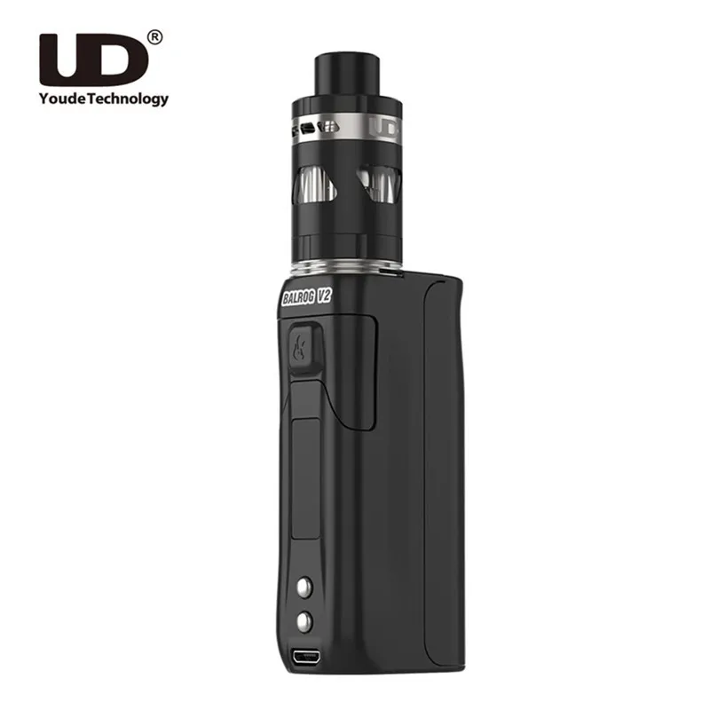 

Original Youde UD Balrog V2 75W Mod Top Targeted Airflow System with LCD Screen with Goal 22 mini 2ml Atomizer Power/TC Mode